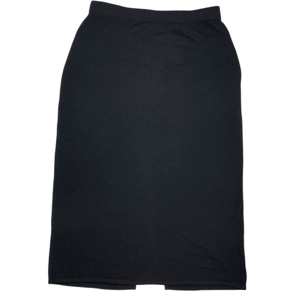 St John basics knit skirt maxi length black size 16